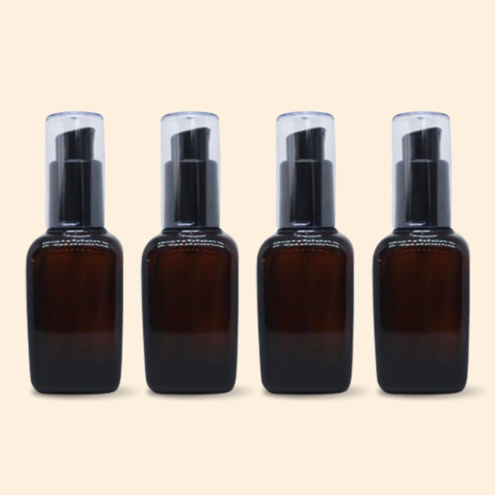 shoprythmindia Packaging,Glass Amber Bottles 50ml MYOC 4Pcs Amber Square Glass lotion bottles with Black Pump Head and Cap 50ml/1.7oz shoprythmindia Packaging,Glass Amber Bottles 50ml MYOC 4Pcs Amber Square Glass lotion bottles with Black Pump Head and Cap 50ml/1.7oz
